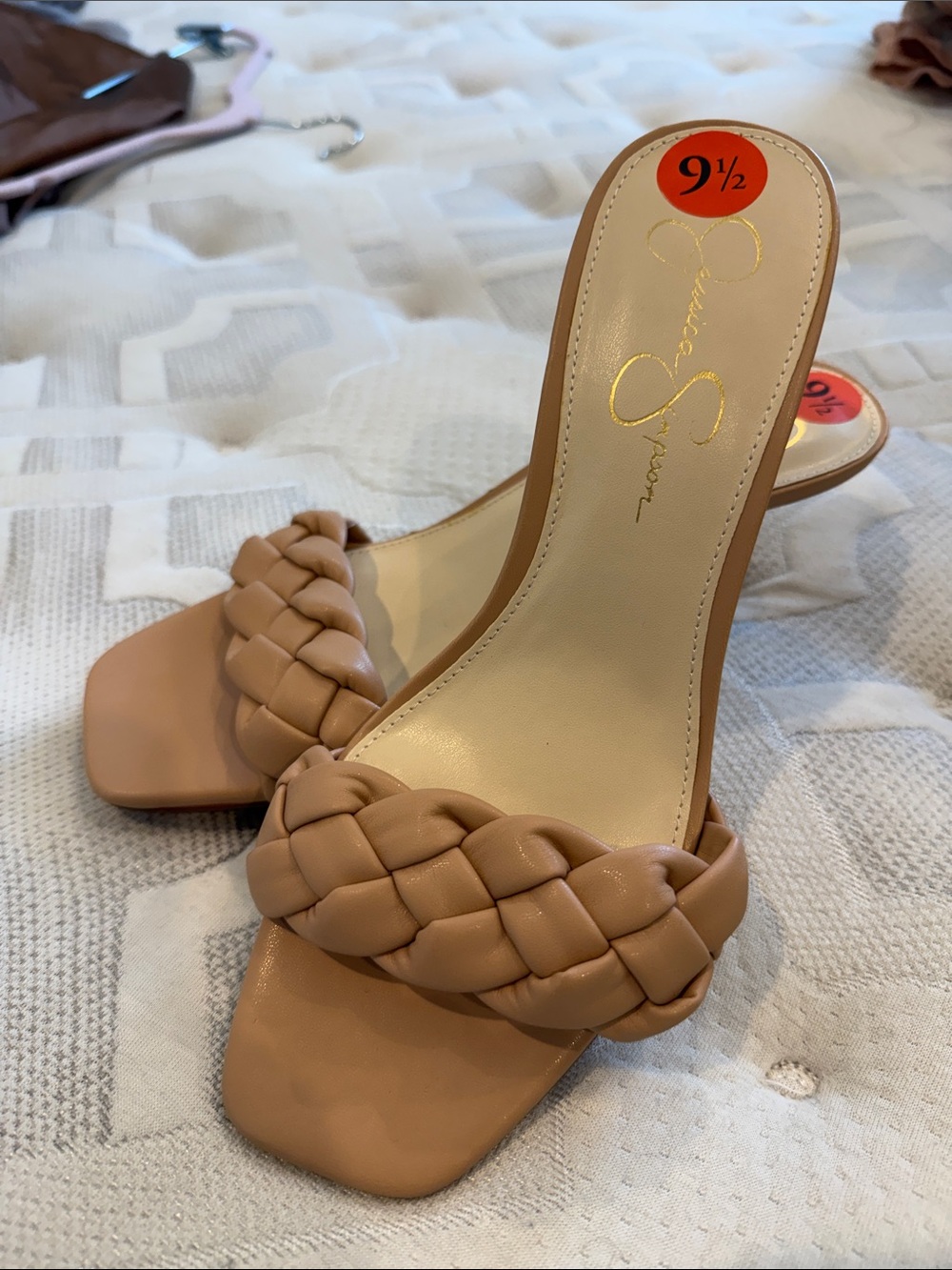 Jessica Simpson Braided Slide Heels - Tan
